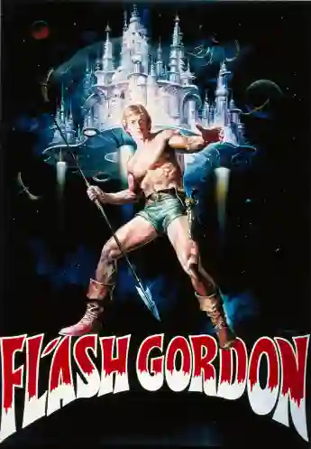 Sam J. Jones als „Flash Gordon“ in dem 1980 erschienenen Film