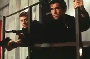 Sean Bean und Pierce Brosnan im Film „James Bond: Golden Eye“ 1995.