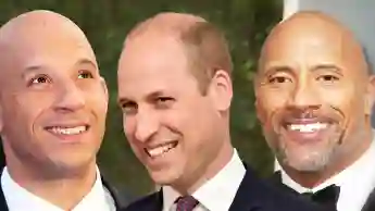 Heißestes Glatzkopf Prinz William, Vin Diesel, Dwayne „The Rock“ Johnson