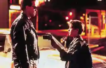 Arnold Schwarzenegger und Edward Furlong in „Terminator“