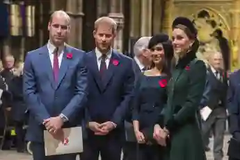 Prinz William, Prinz Harry, Herzogin Meghan und Herzogin Kate