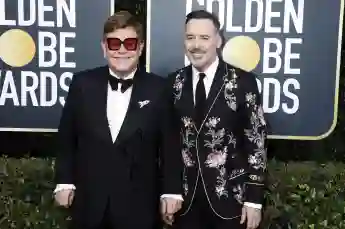Elton John und David Furnish bei den Golden Globes 2020