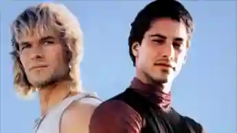 Patrick Swayze und Keanu Reeves in „Gefährliche Brandung“