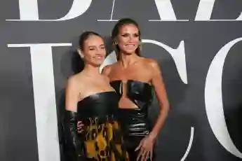 Heidi Klum und Leni Klum auf dem roten Teppich