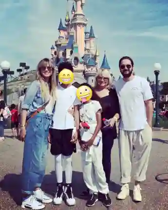 Heidi Klum mit Mama Erna, Tom Kaulitz und den Kindern