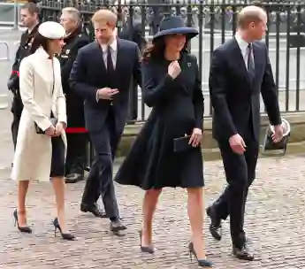 Prinz William, Herzogin Kate, Meghan Markle und Prinz Harry beim Gottesdienst am Commonwealth-Tag