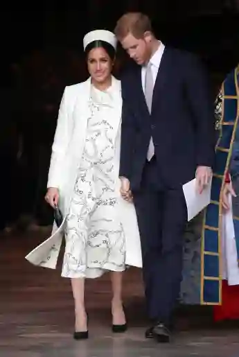 Herzogin Meghan mit Harry beim Gottesdienst am Commonwealth Day