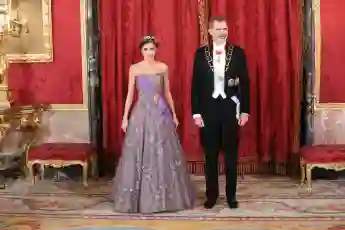 Königin Letizia und König Felipe VI. beim Galadinner