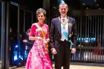Königin Letizia und König Felipe bei der Kaiserkrönung in Japan
