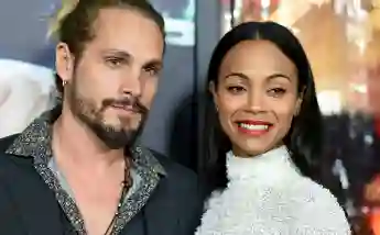 Zoe Saldana Mann Marco Perego Red Carpet