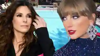 Taylor Swift und Sandra Bullock schwimmen