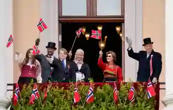 Norwegische Königsfamilie am Nationalfeiertag 2020