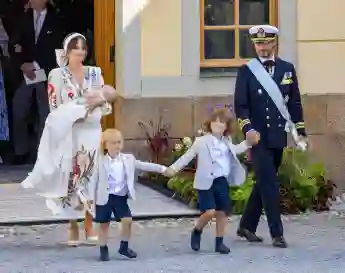 Prinzessin Sofia, Prinz Carl Philip, Prinz Gabriel, Prinz Alexander bei der Taufe von Prinz Julian am 14. August 2021