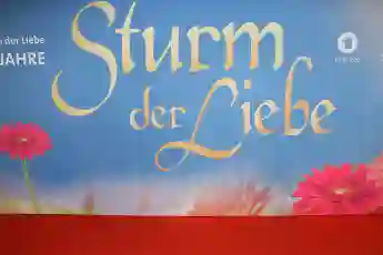 „Sturm der Liebe“-Plakat im Mathaeser Filmpalast in München am 15. September 2015