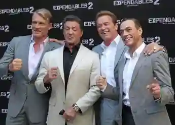 the expendables Dolph Lundgren, Sylvester Stallone, Arnold Schwarzenegger, Jean-Claude Van Damme