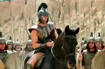 Brad Pitt in einer Szene des Films „Troja“ von 2004