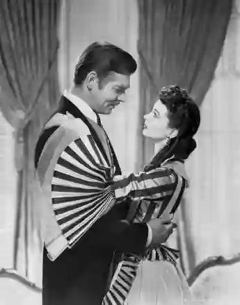 Clark Gable und Vivien Leigh in einer Szene des legendären Filmklassikers „Vom Winde verweht“ von 1939