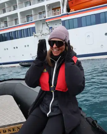 Laura Wontorra in der Antarktis