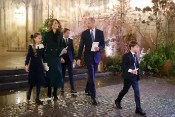 Prinzessin Kate und Prinz William mit ihren Kindern George, Charlotte und Louis.