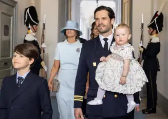 Prinz Carl Philip von Schweden mit Tochter Prinzessin