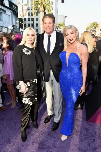 Taylor Ann Hasselhoff, David Hasselhoff, und Hayley Hasselhoff bei der Premiere zu „Guardians of the Galaxy Vol. 2“