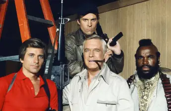 Das „A-Team": Dirk Benedict, George Peppard, Mr. T und Dwight Schultz