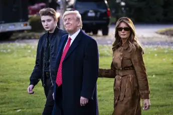 Donald Trump mit Barron und Melania