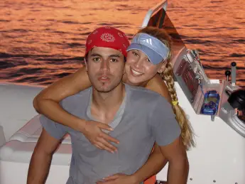 Enrique Iglesias und Anna Kournikova auf einer Yacht
