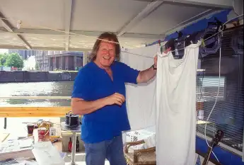Gunter Gabriel auf einem Hausboot