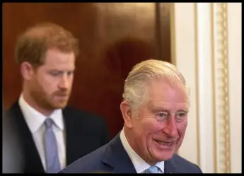 König Charles und Prinz Harry