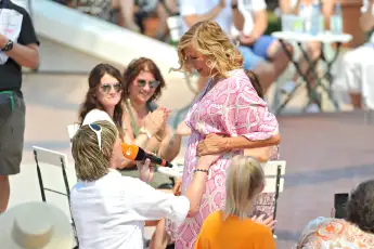 Mickie Krause und Andrea Kiewel beim ZDF-„Fernsehgarten“ am 9. Juli