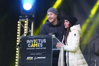 Prinz Harry und Herzogin Meghan heute auftritt invictus