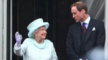 Prinz William und Königin Elisabeth