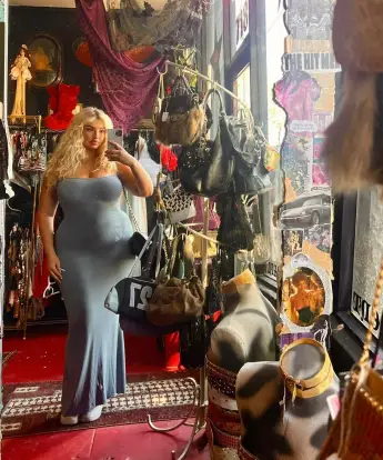 Sarina Nowak transparent dress