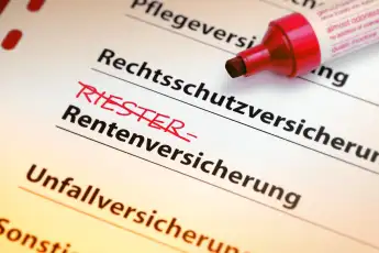 Durchgestrichene Riester-Versicherung