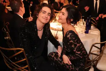 Timothée Chalamet und Kylie Jenner bei den Golden Globes 2024