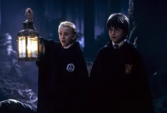 HARRY POTTER AND THE SORCERER S STONE, Tom Felton, Daniel Radcliffe, 2001. ph: Peter Mountain / ? Warner Bros./ Courtesy
