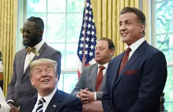 Donald Trump und Sylvester Stallone 2018