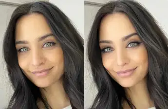 Amira Pocher Selfies ohne und mit Filter auf Instagram