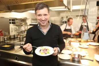 Andreas Türck bei Sternekoch Holger Bodendorf auf Sylt im März 2019