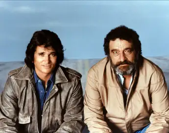 Victor French und Michael Landon für „Ein Engel auf Erden“ am 19. September 1984
