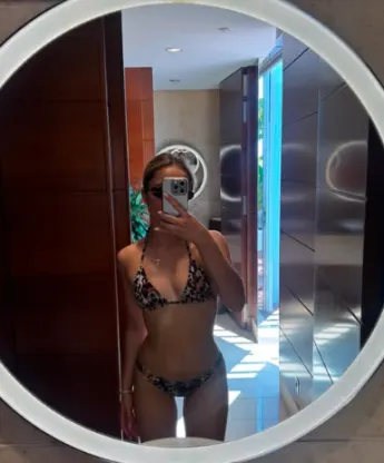 Davina Geiss im Leo-Bikini