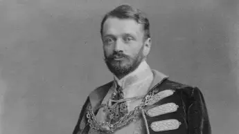 Eine Aufnahme von Graf Andrássy, der vom 8. März 1823 bis zum 18. Februar 1890 lebte.