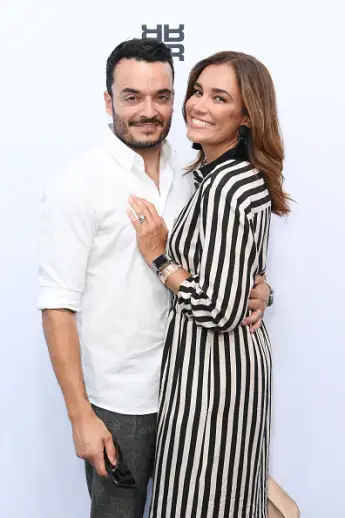 Giovanni und Jana Ina Zarrella bei der Berlin Fashion Week Spring/Summer 2019 am 4. Juli 2018