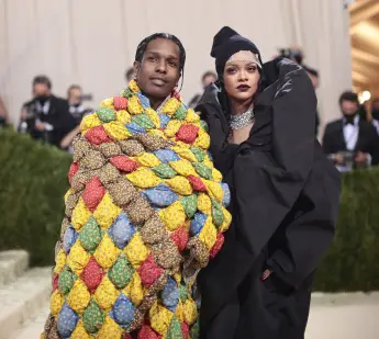 Rihanna und A$AP Rocky auf der Met Gala Celebrating In America: Ein Lexikon der Mode am 13. September 2021