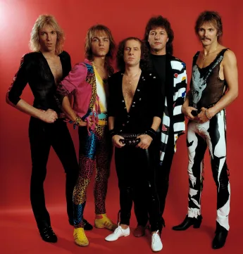 Francis Buchholz, Matthias Jabs, Klaus Meine, Herman Rarebell The Scorpions, Rock Group 01 May 1985 PUBLICATIONxINxGERxS