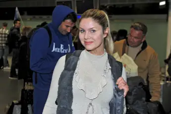 Yvonne Woelke am Frankfurter Flughafen 2023