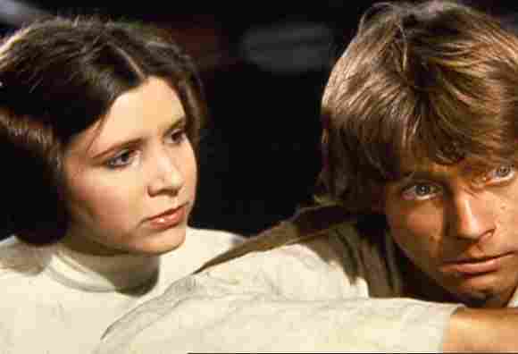 "Prinzessin Leia" (Carrie Fisher) und "Luke Skywalker" (Mark Hamill) aus "Star Wars" heute Stars
