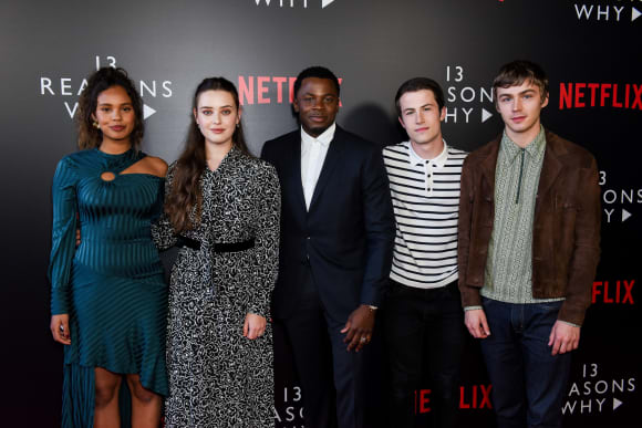 Die „Tote Mädchen lügen nicht“-Stars: Alisha Boe, Katherine Langford, Derek Luke, Dylan Minnette und Miles Heizer 3. Staffel