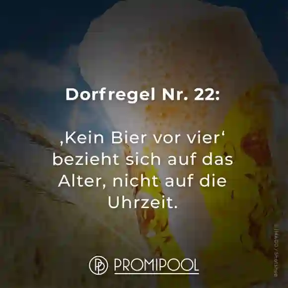 Lustiger Spruch Dorfregel